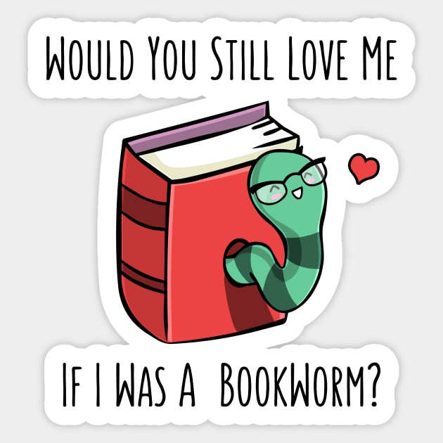 Bookworm Love Sticker by AnishaCreations